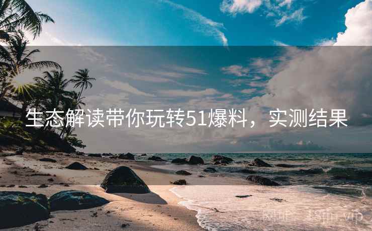生态解读带你玩转51爆料，实测结果
