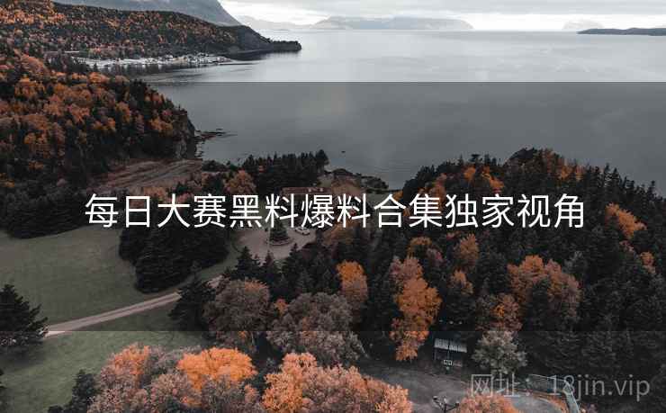 每日大赛黑料爆料合集独家视角