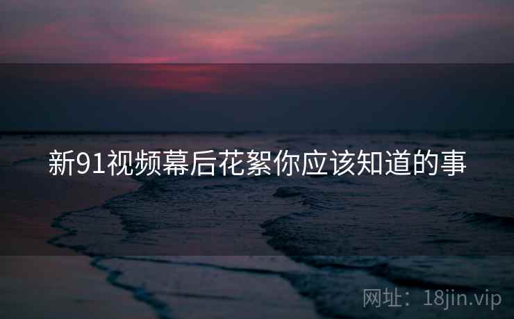 新91视频幕后花絮你应该知道的事