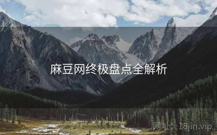 麻豆网终极盘点全解析